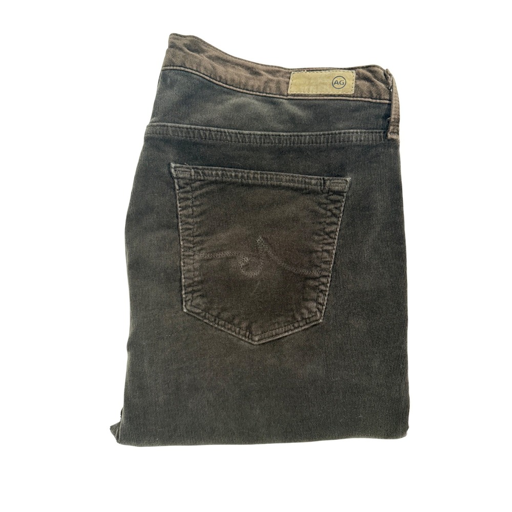 AG Adriano Goldschmied Stevie Ankle Jodhpur Brown Corduroy Pants Womens 32R W420